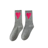 Aesthetic Heart Love Happy Mid Leg Socks